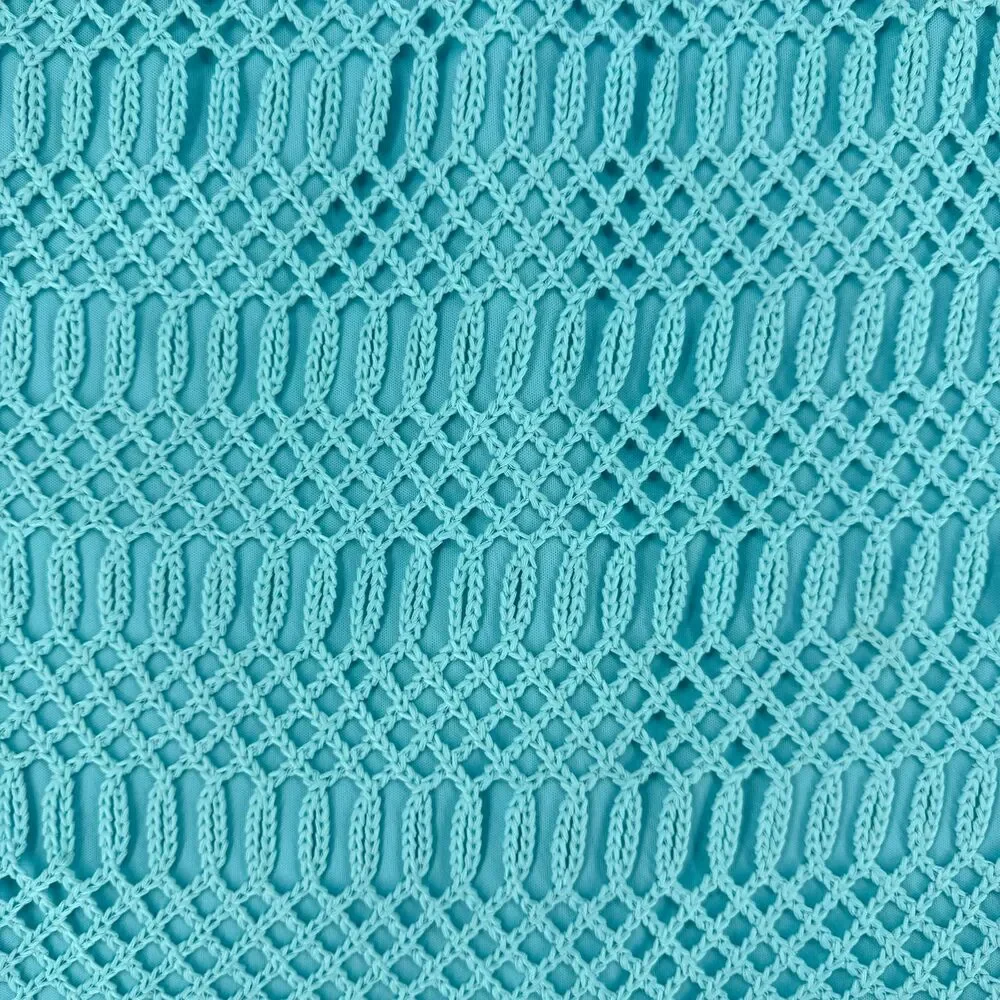 Lauren Ralph Lauren Crochet Lace Sheath Dress 18W Aqua Blue Boat Neck Wedding - Picture 5 of 13